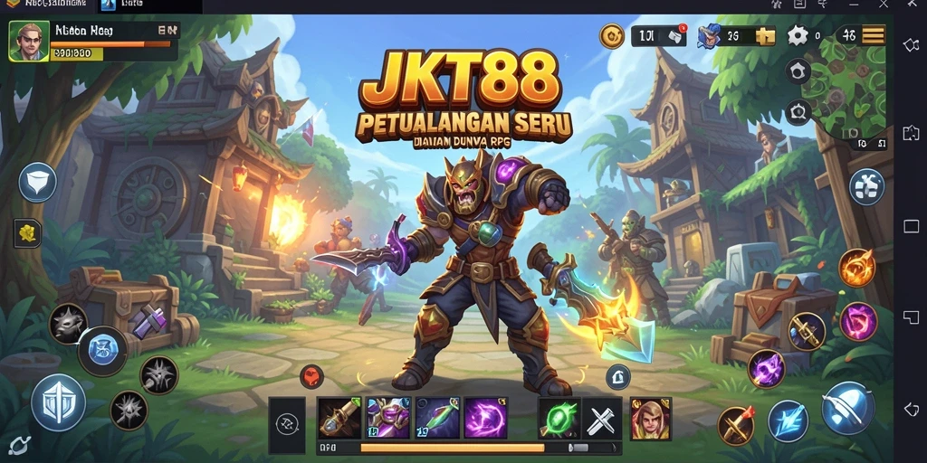Gameplay JKT88 dengan pertarungan epik di dunia RPG.
