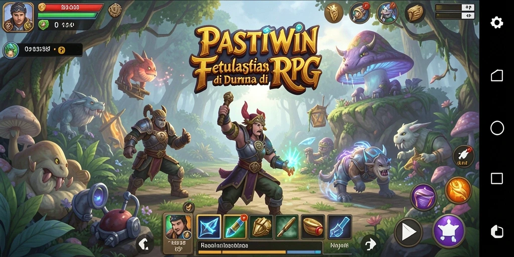 Tampilan gameplay RPG yang memukau dalam PASTIWIN.